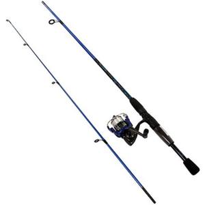 Shakespeare 1423944 Navigator Spincast Combo, 6' Length, 2Piece, 6-12 Line Rate, Medium Power, Ambidextrous, Blue & Red