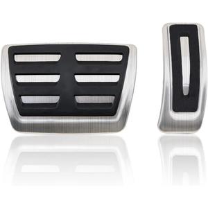 Foot Brake Gas Accelerator Pedal Cover Compatible for Audi A4 B9 A5 A6 (C8) A7 Q5 Q7 Q8 2019-2025, Compatible for Touareg 2020-2025 Accessories Foot Pad No Drill (2pcs)