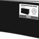 Dunwell 11x17 Portfolio Binder (Black, Horizontal), Presentation Book with 24 Pockets, Large 11 x 17 Art Portfolio Folder, Acid-Free Poly Cover and Sleeves