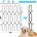 Metal Telescopic gate, 45 inches Wide and 35 inches high, is a Safe pet gate Suitable for Front Doors, RVs, doorways, etc., and is Easy to Install.