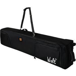 WOLT Rolling Ski Bag,Padded Snowboard Bag with Wheels for Air Travel, Fit to Double Pairs of Skis up to 190 cm
