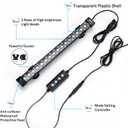 hygger 24/7 Mode Submersible Aquarium LED Light, Full Spectrum Hidden Fish Tank Light with 3 Rows Beads 7 Colors Auto On Off Sunrise-Daylight-Moonlight, Adjustable Timer Brightness