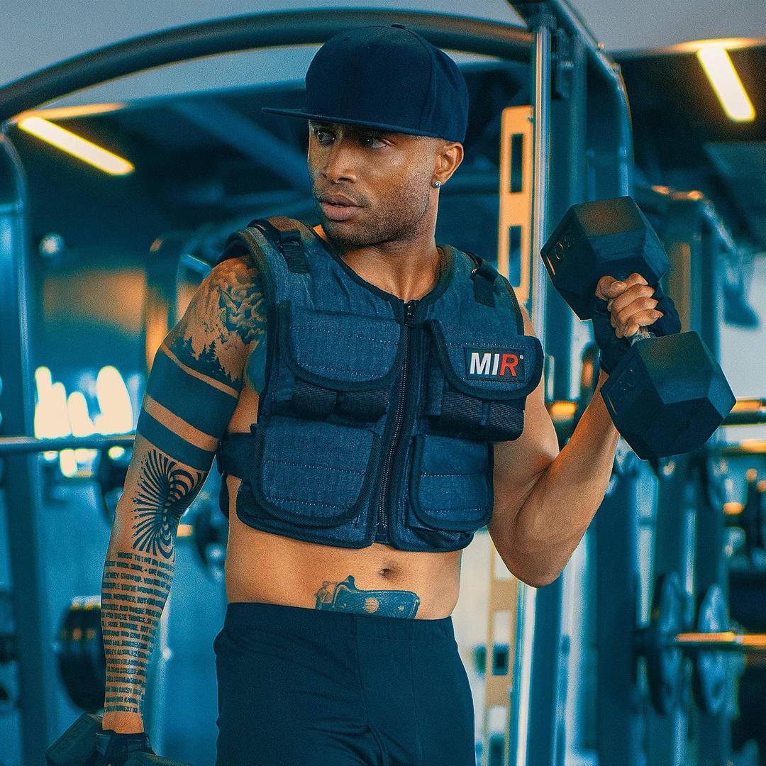 miR Air Flow Weighted Vest with Zipper Option 20lbs Solid Iron Weights Machine Washable. Workout Vest for Men and Women