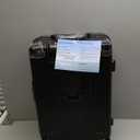 A Wodtip Carry-on with Cup Holder & USB Port Carry on Luggage Durable Luggage Suitcase Lightweight Hard side Luggage with TSA lock & Phone Holder 360 double spinner Wheels (Black=20lnch, 20lnch)