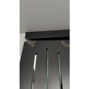Seachrome SHAF-185155-PBS-S-MB High Back Silhouette Folding Wall Mount Shower Bench Seat with Matte Black Frame