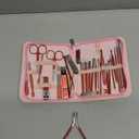 Manicure Set 30 in 1 Nail Clipper set, REDFLOW nail clippers, fingernail & toenail clippers, Manicure Tools, pedicure tools, Suitable for Travel Manicure Kit, Nail Set Kit With Everything Profe (Pink)