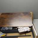 Small Standing Desk Adjustable Height, Mobile Stand Up Desk with Wheels, 32 Inch Portable Rolling Desks for Walking Pad Treadmill Wood Rustic