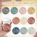 Vercraft 20 Pcs Employee Appreciation Gifts for Women Inspirational Canvas Makeup Bag Portable Compact Mirror Bulk Cosmetic Bag Thank You Gifts Teacher Volunteer Nurse Coworker (Botanical,Vintage)