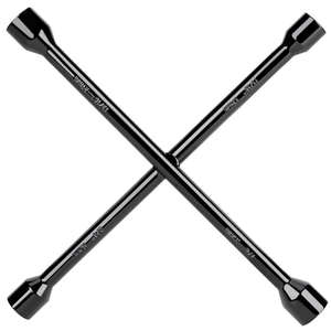 CARTMAN Professional 14 Inch Universal Heavy Duty Lug Wrench 4 Way Tire Iron Wrench, Black