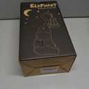 Garden Statues Elephant with Solar Lantern Outdoor Figurines Decorations for Patio Yard Lawn Ornaments Gifts for Birthday Mom Housewarming(Gray)