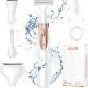 ANLAN 2026 Electric Razors for Women Bikini Trimmer4in1 Exclusive Painless Blade Cordless LED Facial Shaver, Rechargeable Body Hair Removal, 100% Waterproof & Easy Clean, Ideal Beauty Gift for Her