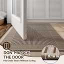 Door Mat 24"x35", Thin Dirt Trapper Entryway Front Doormat, Brown | Non Slip Washable Entry Mat, Low-Profile, Dirt Resistant and Absorbent Welcome Mat for Inside Front Backdoor and Entrance