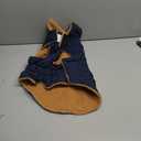 Queenmore Warm Dog Coat, Cold Weather Puffer Dog Jacket with Ultra Thick Plush Lining, Storage Pockets (Dark Navy, Medium)