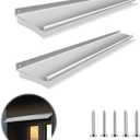 2PCS Aluminum Door Rain Drip Guard Cap, 40 Inch Drip Deflector Rain Diverter, Door and Window Rain Guards House