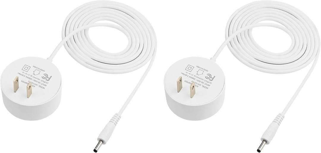 2-Pack - 6-Foot Power Adapter Compatible with Google Nest Mini, Nest Hub, Nest WiFi Router and Nest WiFi Point Power Cable