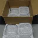 16oz Square Glass Food Storage Containers With Lids, 2 Cup Square Glass Food Containers With Lids, BPA free Small Meal Prep Bowls for leftovers, Dishwasher, Freezer Safe (8Pack)