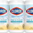 Clorox Free & Clear Cleaning Wipes, Light Lemon Scent, 75 Count, Pack of 3