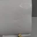 CATINER Modern Drum Chandelier 18” White and Gold Pendant Light Fixture Round Fabric Shade 4 Lights Semi Flush Mount Hanging Ceiling Chandelier for Dining Room Bedroom