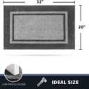 PURRUGS Dirt Trapping Door Mat 20" x 32", Non-Slip Machine Washable Entryway Rug, Entrance Mat, Indoor Front Door Mat, Super Absorbent Entry Rug for Muddy Shoes & Paws, Light Grey & Dark Grey
