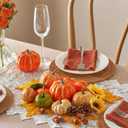 3 x 20pcs Halloween mini Artificial Craft Fake Pumpkin DecorFall Decorations with Pumpkins Acorn Pinecones Sunflowers for Halloween Fall Thanksgiving Decor Set Dining Table Living Room Party