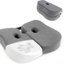 BALAPET Foldable Sit Bone Seat Cushion for Pressure Relief, Memory Foam Comfort Ischial Tuberosity Seat Pillow for Hip, Butt, Hamstrings, and Sciatica Pain Relief, Breathable &Machine Wash Cover