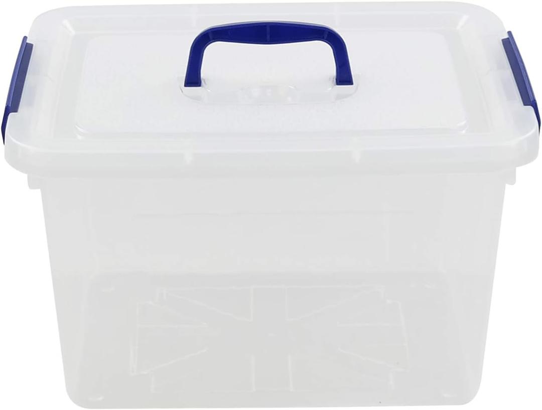 Wekioger Versatile Storage Organizer Plastic Bins with Lid, 12 Quart Latching Box, Set of 1