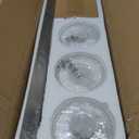 Bathroom Lighting Fixtures, 3-Light Bathroom Vanity Lights Over Mirror, Brushed Nickel Vanity Light with Glass Shade, Modern Vanity Lighting Fixtures for Bathroom, Bedroom, Hallway