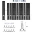 Ravinte 12 Inch Soft Close Drawer Slides 5 Pairs 10 Pack Black Full Extension Ball Bearing Drawer Glide Side Mount
