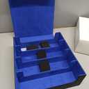 AOBOPLE Trading Card Storage Box,3200+ Card Box Storage with 24 Dividers and 4 Foam Supporters PU Leather Magnetic Cards Deck Case for MTG,TCG, Magic and Sport Cards,Great Gift for Card Collectors (3200+Black Blue)