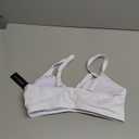 Tempt Me Women Bikini Tops Push Up Swim Top Front Tie Knot Bathing Suit Top Only (Large, White-2)