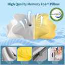 Cervical Neck Pillow - Neck Support Pillows for Sleeping, Contour Memory Foam Pillows for Side, Back & Stomach Sleepers, Ergonomic Neck Pillow with Breathable Cover (Grey)
