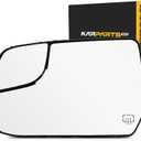 For Chevy Equinox 2010 11 12 13 14 15 16 2017 Mirror Glass Driver Side | Heated | w/Backing Plate and Blind Spot Glass | Flat Glass Type | Replacement For 20873491