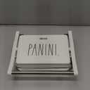 Rae Dunn Panini Maker - 750 Watt 2-Slice Press Grill with Indicator Lights | Opens 180 Degrees | Double Sided Heating | Non-stick Cooking | Cool Touch Handle | Easy to Clean, Cream