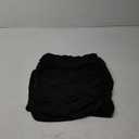 Women's Stretch High Waist Ruched Bodycon Double Layer Casual Mini Skirt (X-Large, Black)