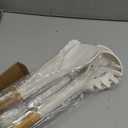 Large Silicone Cooking Utensils Set - Heat Resistant Silicone Kitchen Utensils for Cooking w Wooden Handles, Spatula Set, Kitchen Utensil Gadgets Sets for Non-Stick Cookware, BPA Free (Cream White)