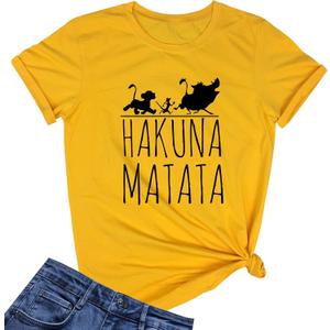 LOOKFACE Women Tees Cute Graphic Tops Yellow XX-Large (Yellow, XXL)