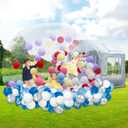 10FT Clear TPU Inflatable Bubble House Dome Tent with Tunnel - Bubble House Dome Inflatable, Ideal for Fun Events and Parties, Durable Inflatable Bubble House, Easy Setup (Silvery, 10FT)