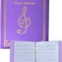 Sheet Music Folder, Choir Holder, Sheet Music Organizer, Sheet Music Binder, for Choir Singer, Stage Performance Letter Size Music Binder 40 Pages Capacity Writable Choir Folder (Purple)
