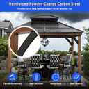 8Pcs Heavy Duty Arc 45 Degree Angle Support Brackets 2"4" (Actual: 1.5"3.2") Steel Pergola Bracket, Wood Post and Beam Support Angle Corner Brackets for Gazebos Decks Porches Pagola Reinforcement