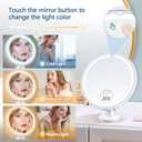 Magnifying Mirror with Light 30X, Lighted Makeup Mirror 30X for Precision Makeup, 3 Color Modes and Adjustable Brightness, 360 Swivel Magnifying Mirrors Suction Cup for Bathroom 8 Inches