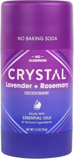Crystal Magnesium Solid Stick Natural Deodorant, Non-Irritating Aluminum Free Deodorant for Men or Women, Safely and Effectively Fights Odor, Lavender + Rosemary, 2.5 oz