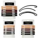 Large Medium Small Plastic Dome Styling Hair Barrettes Clips - Decorative Clamps For Half Updo & Ponytail - For Girls, Women with Very Thick Thin & Medium Hair - 18 Pcs (GPL5) Made in Korea