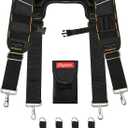 Tool Belt Suspenders for Men, Extreme Comfort Molded Air Channel Padded Suspenders for Tool Belt, Tool Bag Suspenders for Construction Worker, Electrician, Framer, Carpenter, Roofer