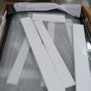 Fixed Shower Glass Panel 36" W  75" H, 1/5"(5mm) SGCC Clear Tempered Glass Shower Door, Framed Bathroom Shower Screen, Matte Black, Adjustable Support Bars & 3 Pieces Divided Pattern