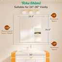 Bathroom Vanity Mirror Frameless with 1" Beveled Edge 30x36 in