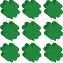 Geyee 100 Pcs Shamrock Cutouts St. Patricks Day Decorations Green Clover Cutouts Leaf Accents for Teacher Kids Classroom Bulletin Board Chalkboard Wall Decor(Green Shamrock)