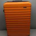 Amazon Basics 30" Hardside Large Checked Luggage, Hardshell Suitcase With Wheels, Expandable For Up to 15% More Space, With Scratch-Resistant Surface, Four Multi-directional Wheels, Orange
