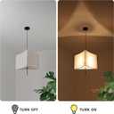 Modern Pendant Lights, 16.65 Inch Pendant Light kit, Linen lampshade E26 Socket (no Bulb), Suitable for Kitchen, Dining Room, Bedroom, Living Room, Corner