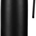 Vacuum Insulated Bottle for Yerba Mate, Coffee, Tea, Water, 33.8 oz Stainless Steel Thermal Bottle Flask, Wide Mouth, Keeps Drinks Hot/Cold for 24 Hours, Matte Black