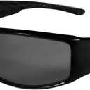 Siskiyou Sports NFL unisex Chrome Wrap Sunglasses (One Size, Black)